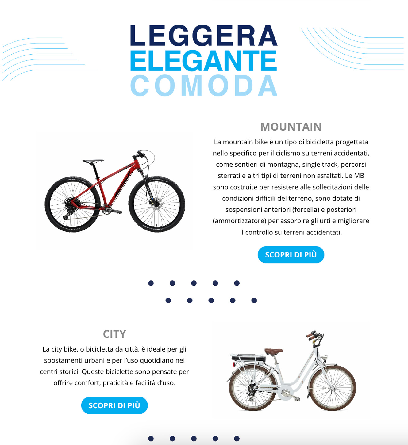 dettaglio pagina sito internet bici cascioli